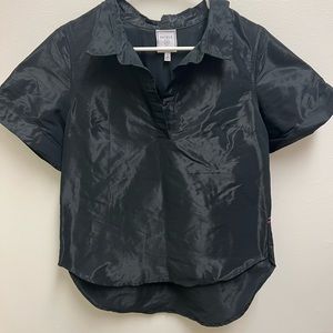 Noble 31 Black Satin Collard top